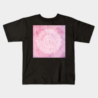 Pink watercolor mandala Kids T-Shirt